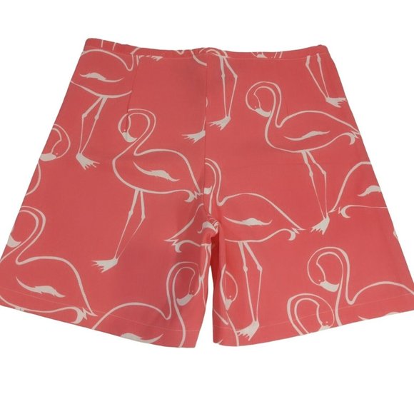 NEW Michigan Rag Co Vtg Casual Shorts Drawstring Mens Lg Pink Flamingo USA MADE - Picture 5 of 8